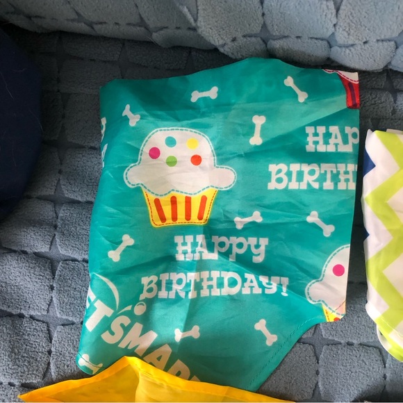 Dog Bandanna Bundle of 5 very cute fun bandannas including birthday one - Picture 8 of 8